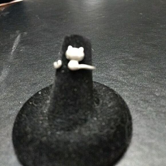 *Sale* Adorable sterling silver kitty cat ring - Picture 6 of 7